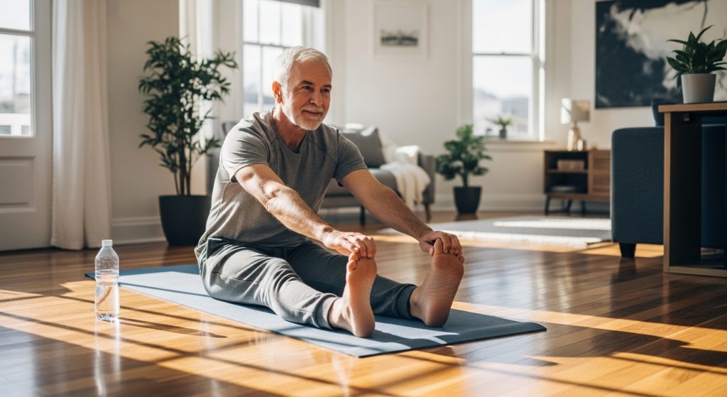 senior yoga stretch at home