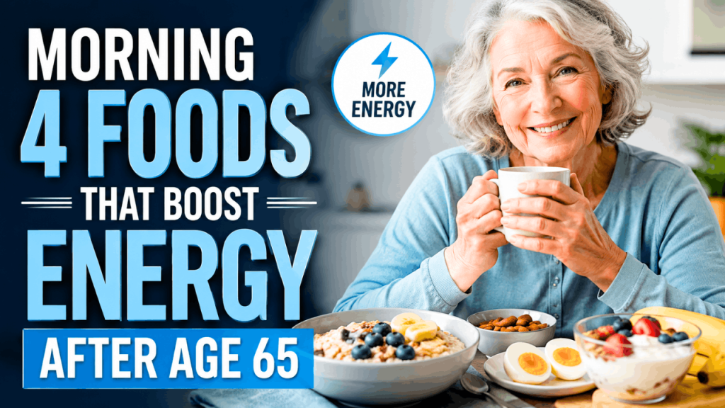 Best morning foods for energy after age 65 including eggs oatmeal yogurt and bananas for seniors