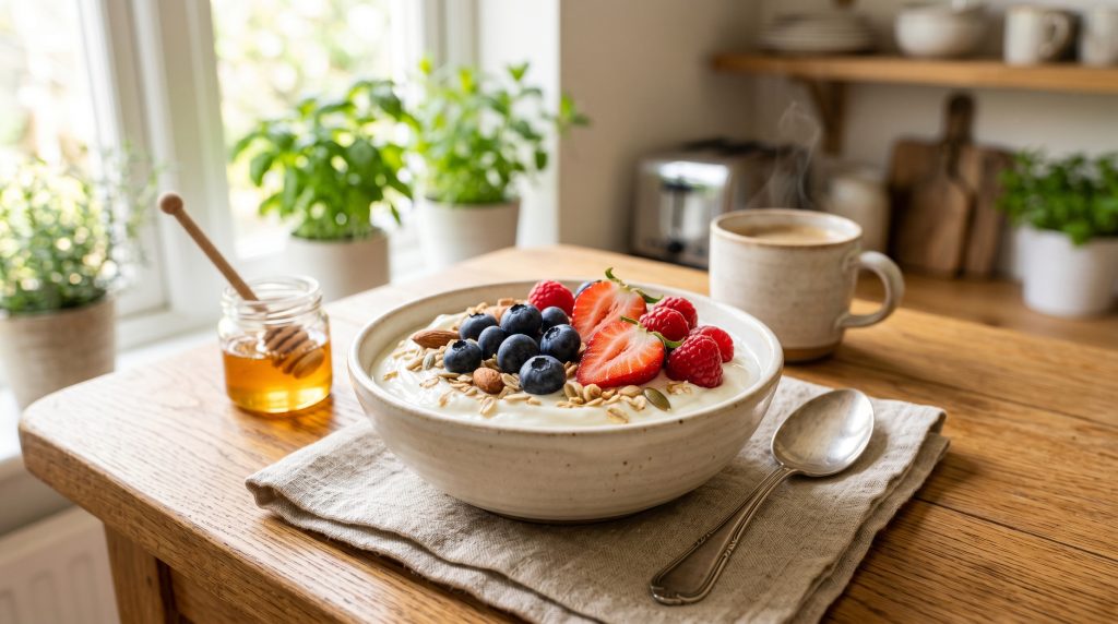 Healthy oatmeal breakfast for seniors over 65