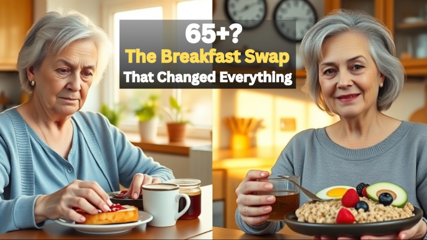 A senior man enjoying a healthy food swap for energy after 65